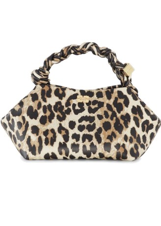 GANNI Small Ganni Bou Bag in Leopard / animal print grab bags / glamorous crossbody