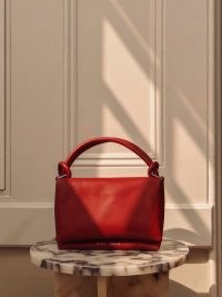 JIGSAW Soft Padded Crossbody in Red ~ chic leather top handle grab bags