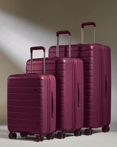 ANTLER Stamford 2.0 set in berry red ~ hard suitcase sets with wheels and handles ~ travel cases