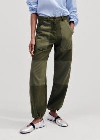 me and em Two-Tone Combat Trouser in Khaki ~ women’s casual cotton tonal green trousers ~ womens combats