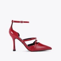 KG Kurt Geiger flavour heel in Red ~ strappy patent pointed toe pumps