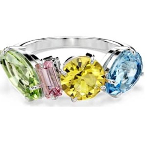 SWAROVSKI Gema ring Mixed cuts, Multicoloured, Rhodium plated – multicoloured crystal rings