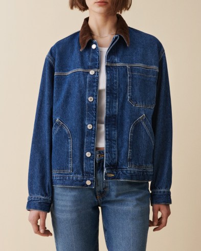 JEANERICA Nora denim jacket in Vintage 62 | women’s blue classic collared jackets