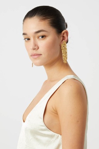 CAMILLA AND MARC Leo Earrings in Gold ~ tasseled statement drops ~ glamorous evening occasion jewellery ~ sophisticated glamour