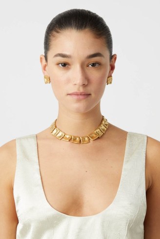 CAMILLA AND MARC Leo Necklace in Gold ~ chic contemporary necklaces ~ modern luxe style jewellery