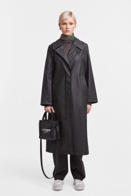 STUTTERHEIM Mayfair Trench Coat in Black | women’s chic longline waterproof Autumn coats