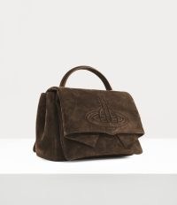 Vivienne Westwood Sibyl Shoulder Bag in Brown ~ luxe leather handbag ~ designer top handle bags