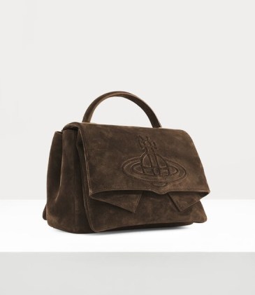 Vivienne Westwood Sibyl Shoulder Bag in Brown ~ luxe leather handbag ~ designer top handle bags