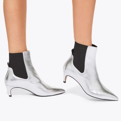 KG Kurt Geiger trace ankle boot in Silver ~ metallic boots