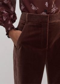 me and em Velvet Evening Kick Flare Trouser in Tea Rose – women’s plush trousers