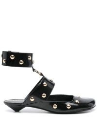 Chloé Jade Sandals in Black ~ leather studded kitten heel shoes