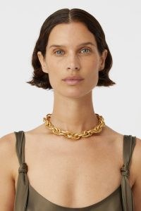 CAMILLA AND MARC Florence Necklace in Gold ~ luxe style chunky chain link necklaces ~ textured jewellery ~ modern luxury look jewelry