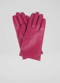 L.K. BENNETT Gina Pink Classic Lkb Stud Glove ~ women’s luxe leather gloves