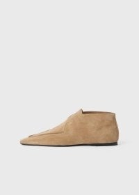 TOTEME The Desert Boot in camel ~ women’s flat light brown leather square toe boots