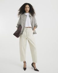 River Island Cream Leather Trousers | women’s luxe pants