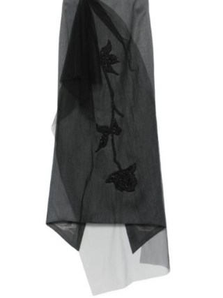 Huishan Zhang panelled asymmetric skirt in light grey – sheer panel skirts