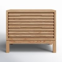 AllModern Finnian 2 – Drawer Nightstand in Light Oak ~ fully assembled bedroom furniture ~ modern nightstands ~ contemporary bedside cabinets