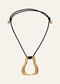 The Link Of Wanderlust Necklace in 24kt Gold-Plated Recycled Bronze ~ large pendant necklaces