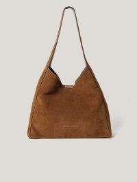 JIGSAW Heckfield Suede Tote in Tan ~ chic brown slouchy boho style shoulder bags