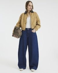 RIVER ISLAND Indigo Oversized Barrel Jeans ~ women’s relaxed denim fashion