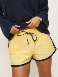 Reformation Martin Short in Yellow / women’s drawcord waist shorts