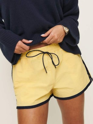 Reformation Martin Short in Yellow / women’s drawcord waist shorts