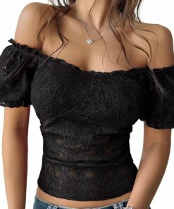 Black Off Shoulder Top SN45