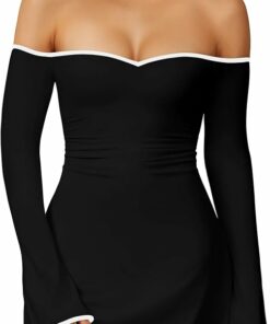 Black Sexy Off Shoulder Dress SN35