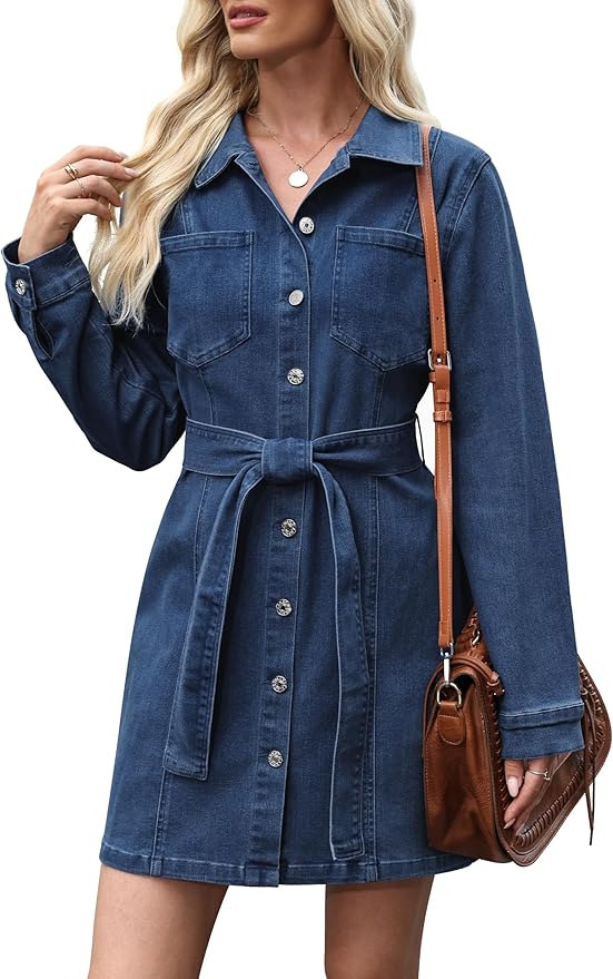Blue Western Denim Dress SN29