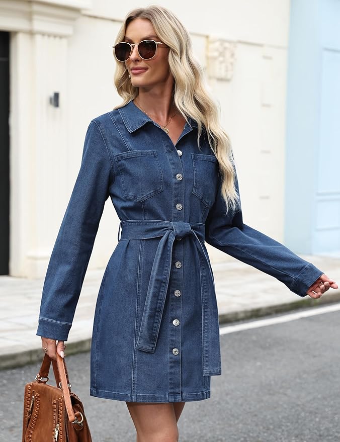 Blue Western Denim Dress SN29 - Image 2