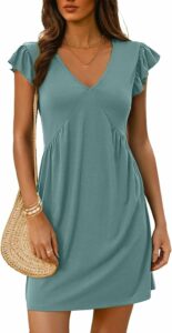 Canton Deep V Neck Loose Dress SN8