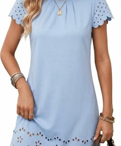 Casual Hollow Out Pleated Dress SN5