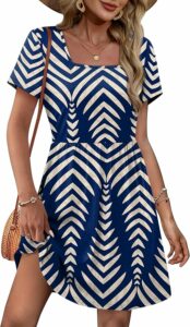 Casual Navy Stripe Dress SN15