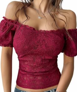 Puff Short Sleeve Off Shoulder Top SN44