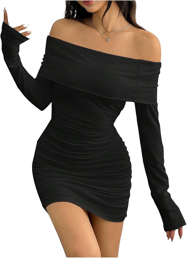 Women's Y2k Off Shoulder Dress SN25